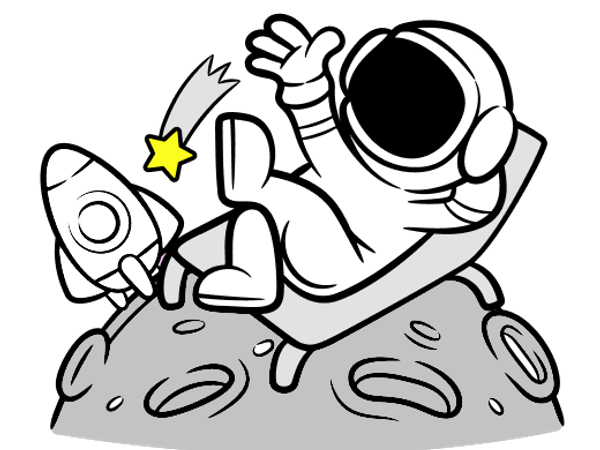 Astronaut in the air